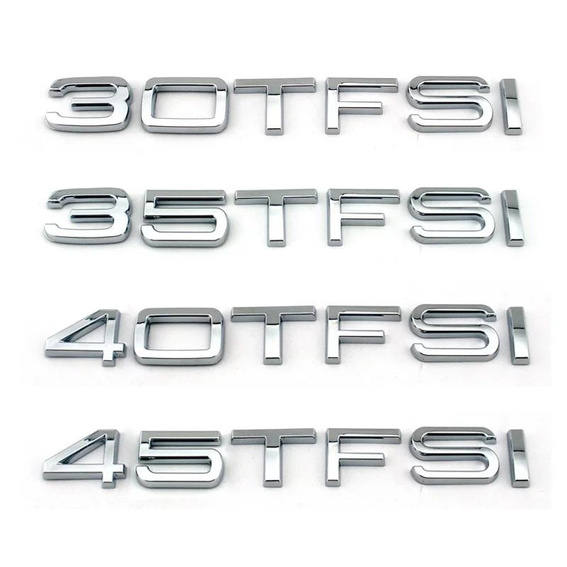 Bright black displacement standard decorative car sticker 2.0T 3.0T 30 45 TFSI letters, special modification for the rear