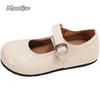 Fashion Women's Thick Bottom Cute Casual Shoes Mary Jane Single Shoes Autumn Women Footwear Trendy Design Cross Buckle Fashion Shoes