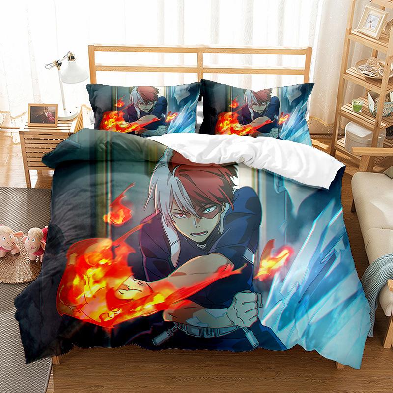 Bedding Fire Forbearance Cartoon Digital Printing Living Bedding Four-Piece Set