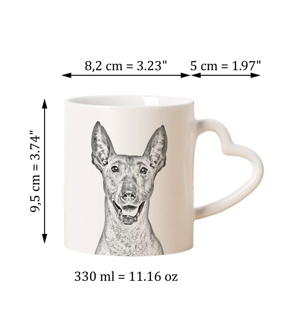Xoloitzcuintle, Mexican Hairless Dog, Xoloitzquintle - Cup with a Dog, Adorable Cup with a Heart-shaped Handle, Universal Gift from the Art-Dog Brand
