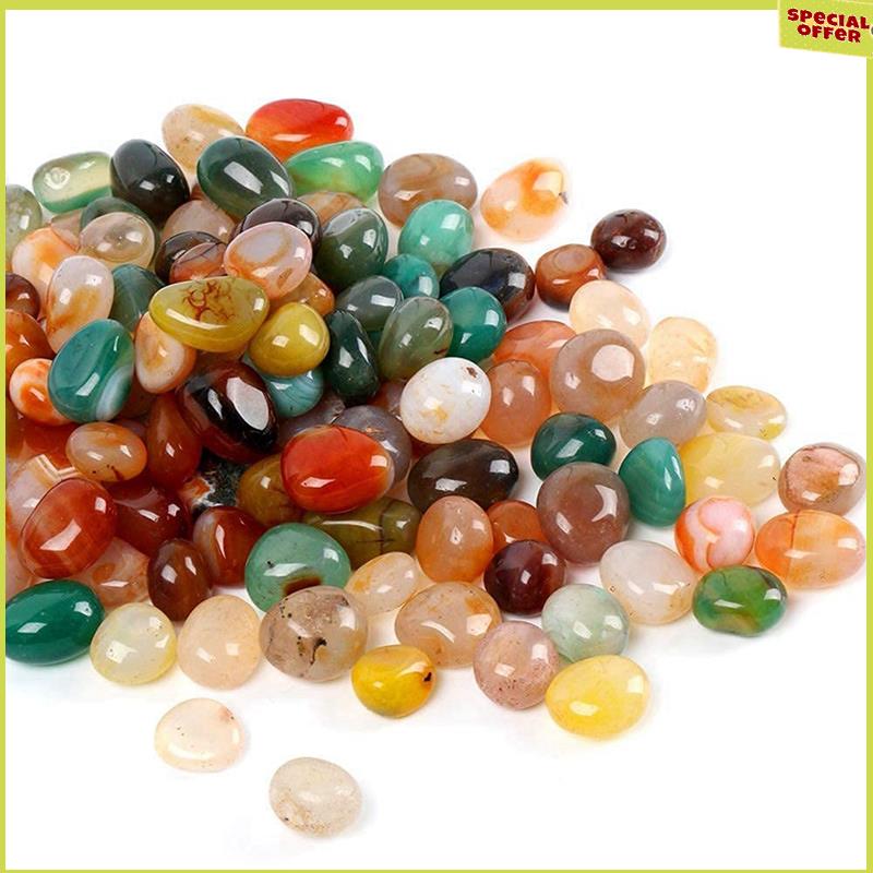 A34R Natural Decorative Colorful Agate Stones For Landscape Decor Rocks DIY Handmade, Decoratisve Fish Tanks, Vase Fillers Multi