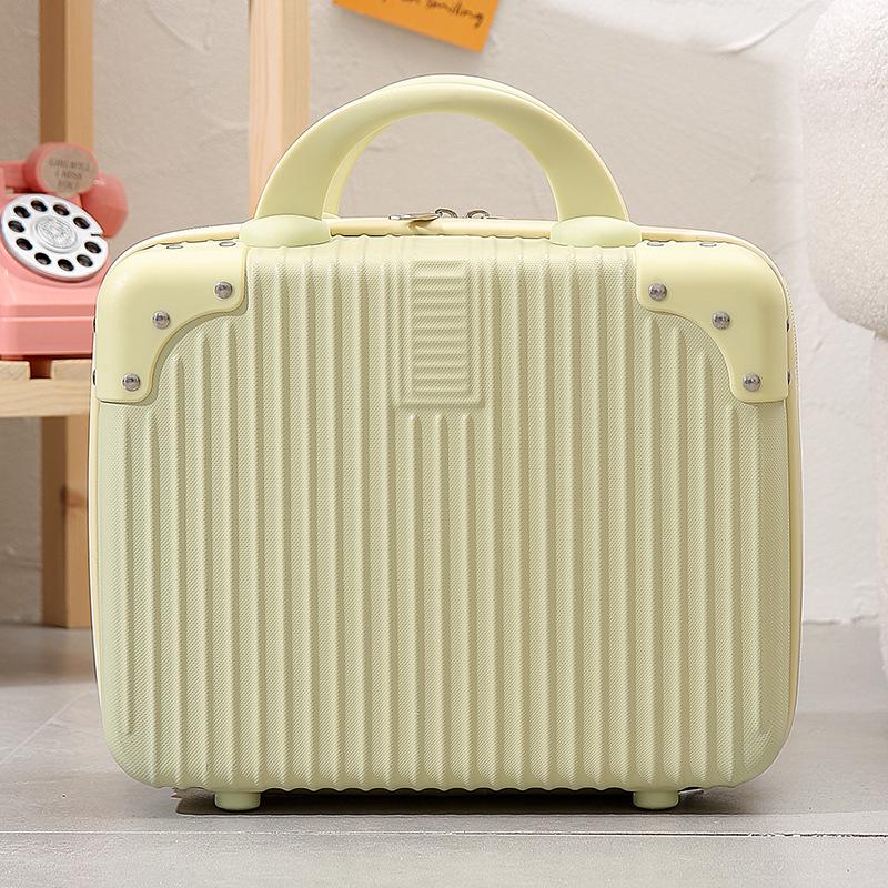 Damen 14-Zoll Minzgrüner Make-up-Koffer: Stilvolles kleines Reisegepäck & Souvenirbox
