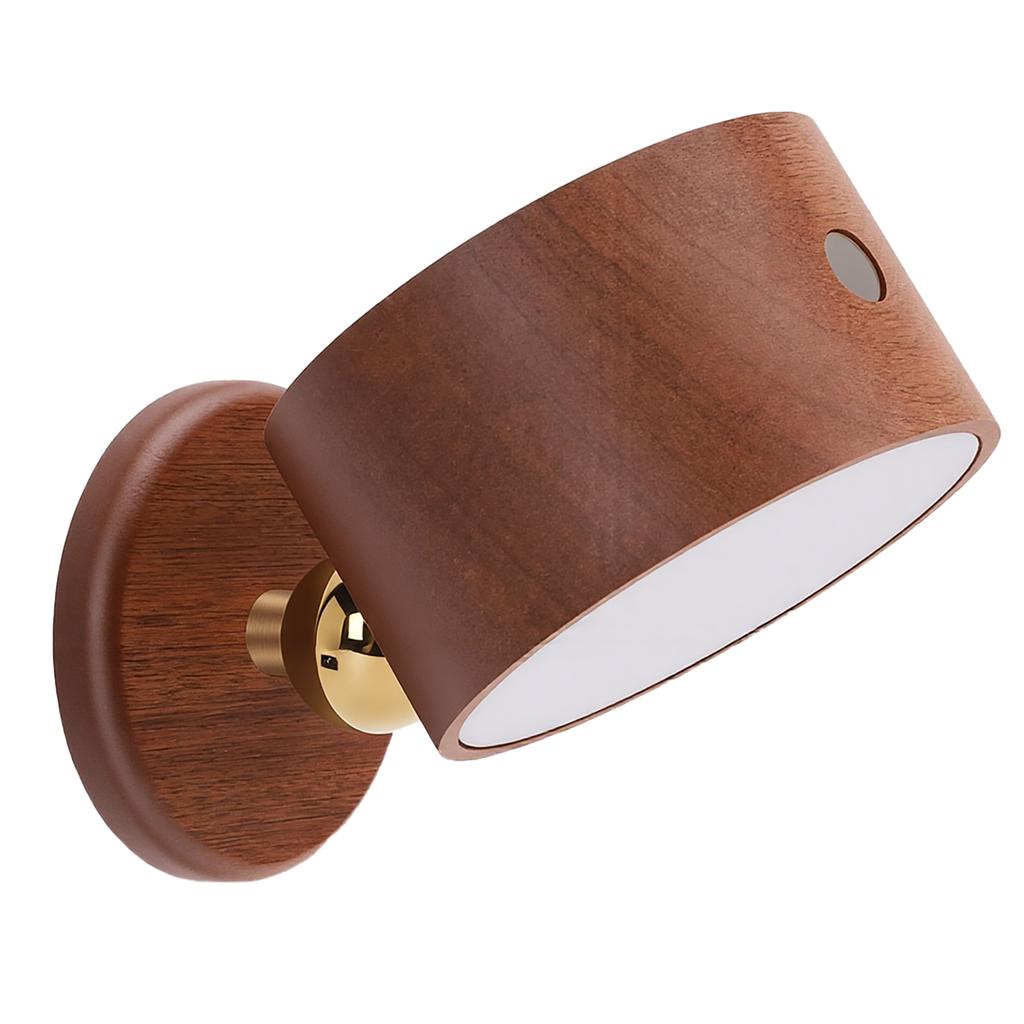Wall Light LED Solid Wood Rechargeable Magnetic Eye Caring Dimmable Wall Touch Control Lamp for Night Feeding