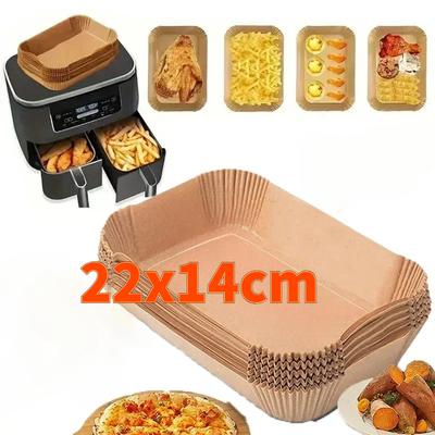 Carta monouso per friggitrice ad aria, antiaderente, tappetino per friggitrice ad aria, antiolio, per microonde, barbecue, carta da forno, accessori