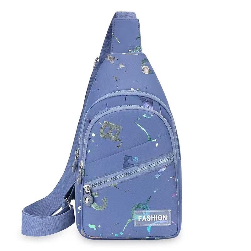 Mini Brusttasche für Damen Mode Print Crossbody Sling Rucksack Leichte Lässige Umhängetasche Große Kapazität Reise Tagesrucksack
