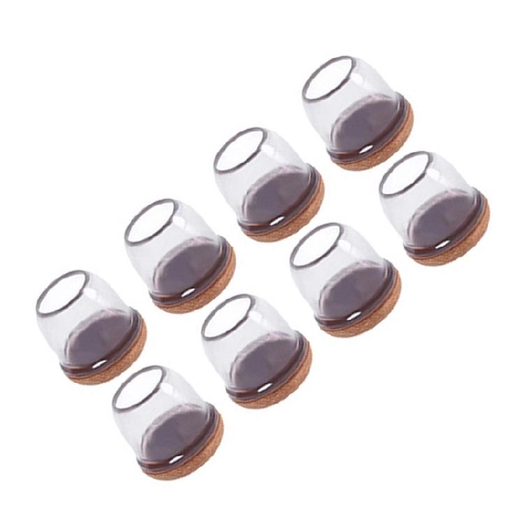 8Pcs Silicone Chair Leg Floor Protector with Wrapped Felt Rod Stool Chair Leg Furniture Leg Feet Protective Cover