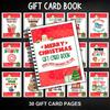 Christmas Gift Card Book Colorful Unique Gift Card Organizer Festive Party Decoration Holiday Surprise for Family Friends