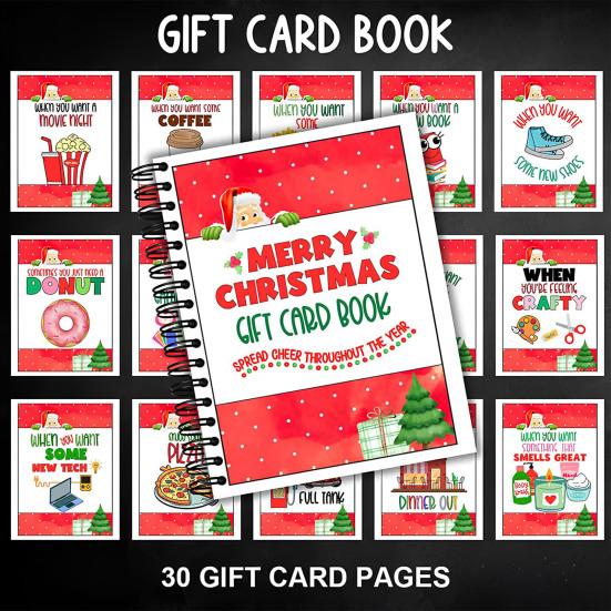 Christmas Gift Card Book Colorful Unique Gift Card Organizer Festive Party