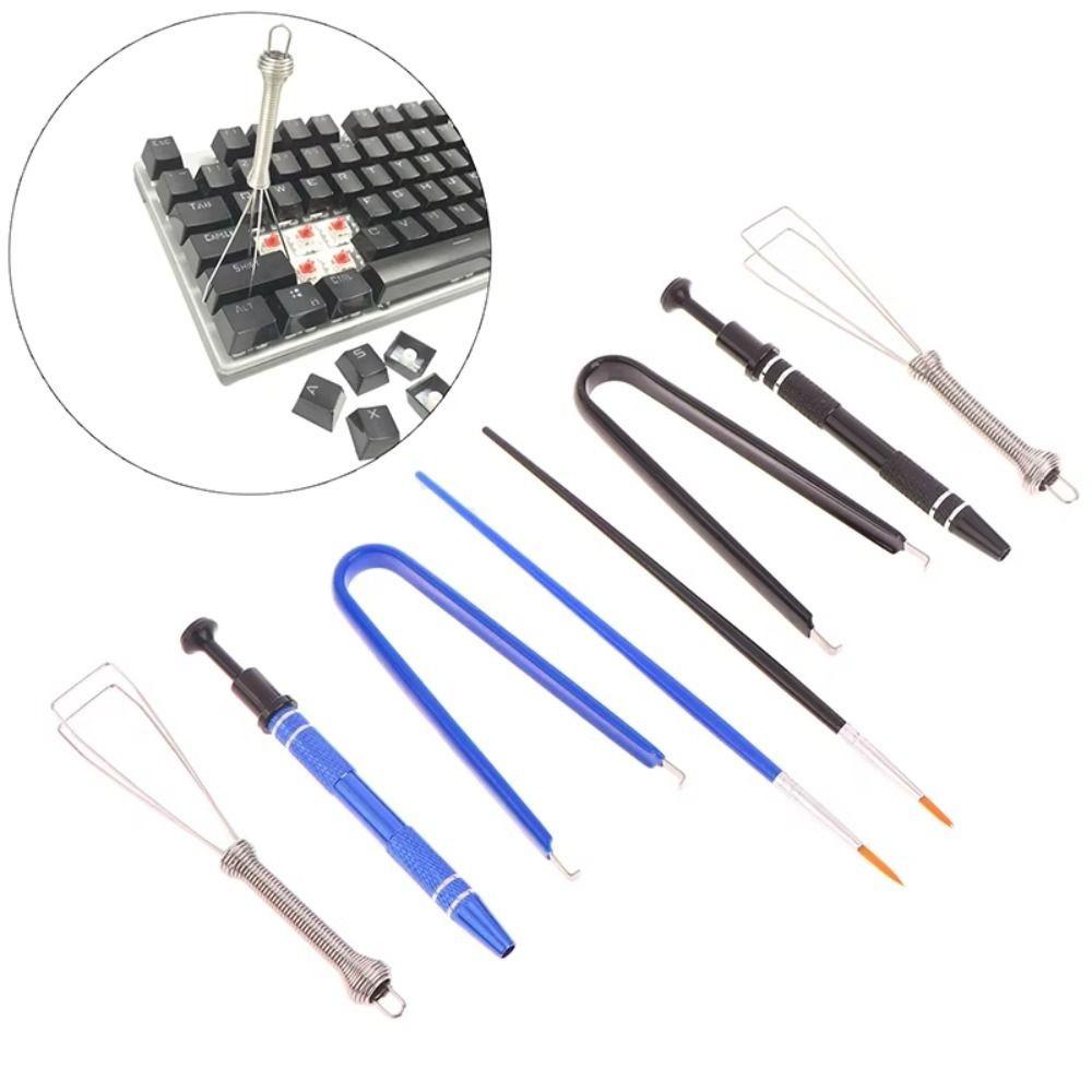 4/6pcs Professional Keyboard Cleaning Tool Kit Household with Storage Bag Keycap Lube Brush Mini DIY Keycap Puller Cybercafe