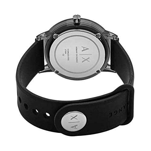 A|X Armani Exchange Pair Watch Storage Box for Men and Women, Outer Banks, Silicone and Rubber, Black, AX5556