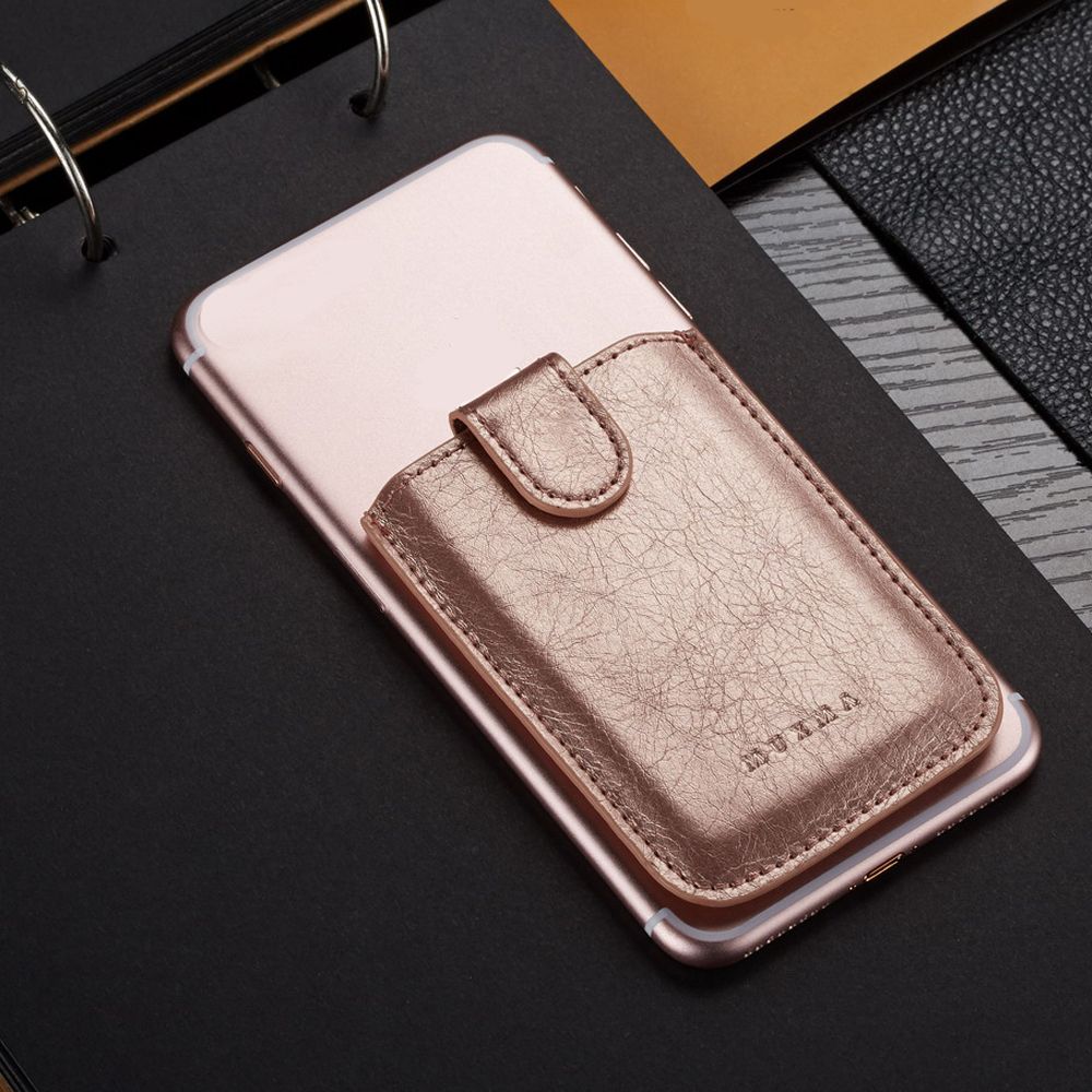 5 Card Pockets Stick On Sticker Card Sleeves Phone Wallet Case Cellphone Pocket ID Card Holder