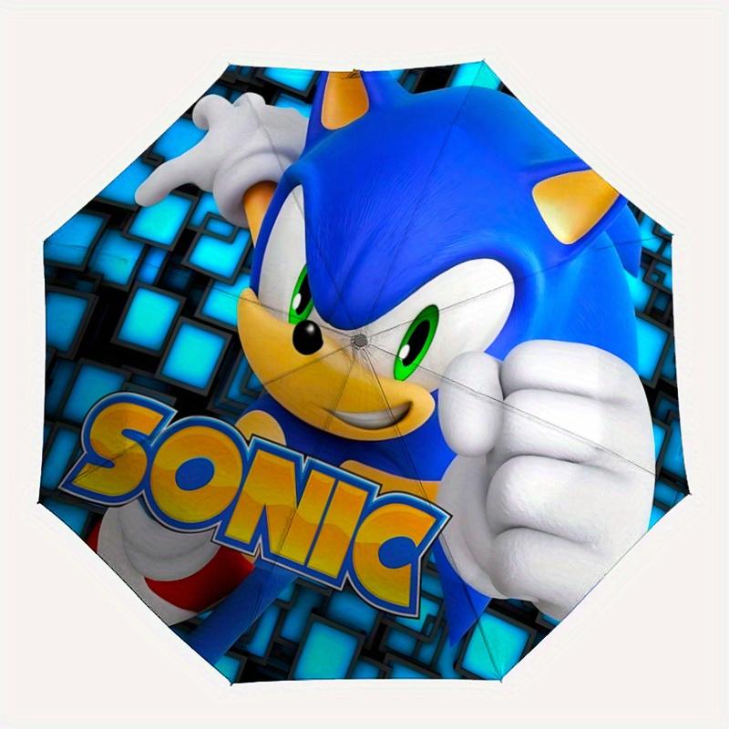 1pc Sonic the Hedgehog Cartoon Umbrella,Suitable for Camping, Ideal Easter Birthday Gift for Family and Friends.Z081