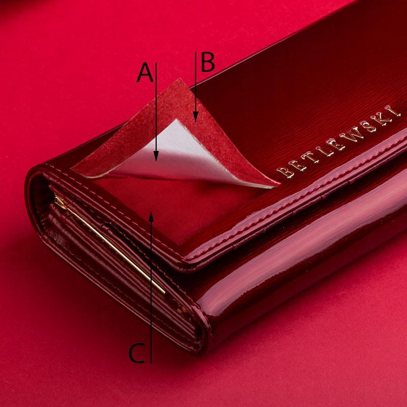 BPD-VS-100 BLACK Women' SHINY Wallet +CERTIFICATE