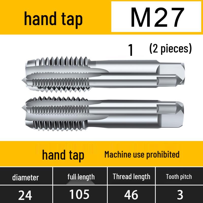 Hand Taper Tap Threading Tool M3-M20 for Manual Tapping