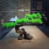 Large Decorative Fish Tank Simulation: Pine Rockery Ornament with Tree and Plate for Hotel Display