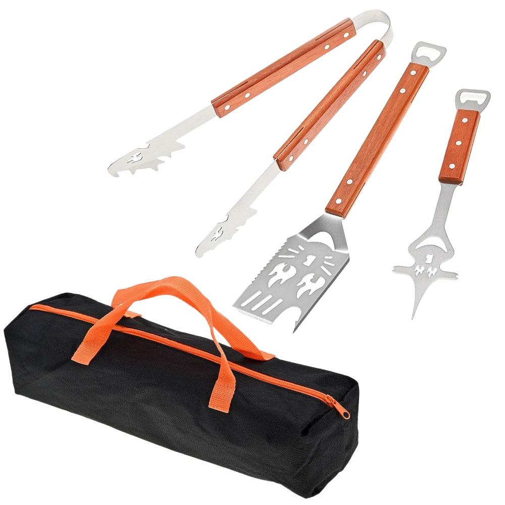 

Stainless Steel Barbecue Shovel Fork Cat Pattern Cooking Serving Tongs Barbecue Tool Set 1