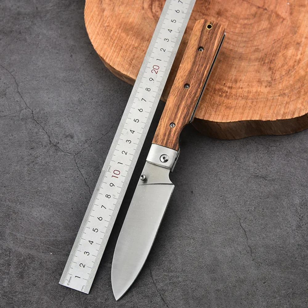 5,5-Zoll-Klappküchenmesser Outdoor-Gemüsemesser Praktisches Taschenpicknick-Werkzeugmesser Petty Knife Japan Farbe Holzgriff