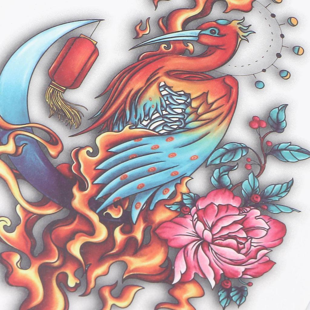 Women Flower Pattern Waterproof Tattoo Sticker Arm Back Exquisite Temporary Tattoo Sticker