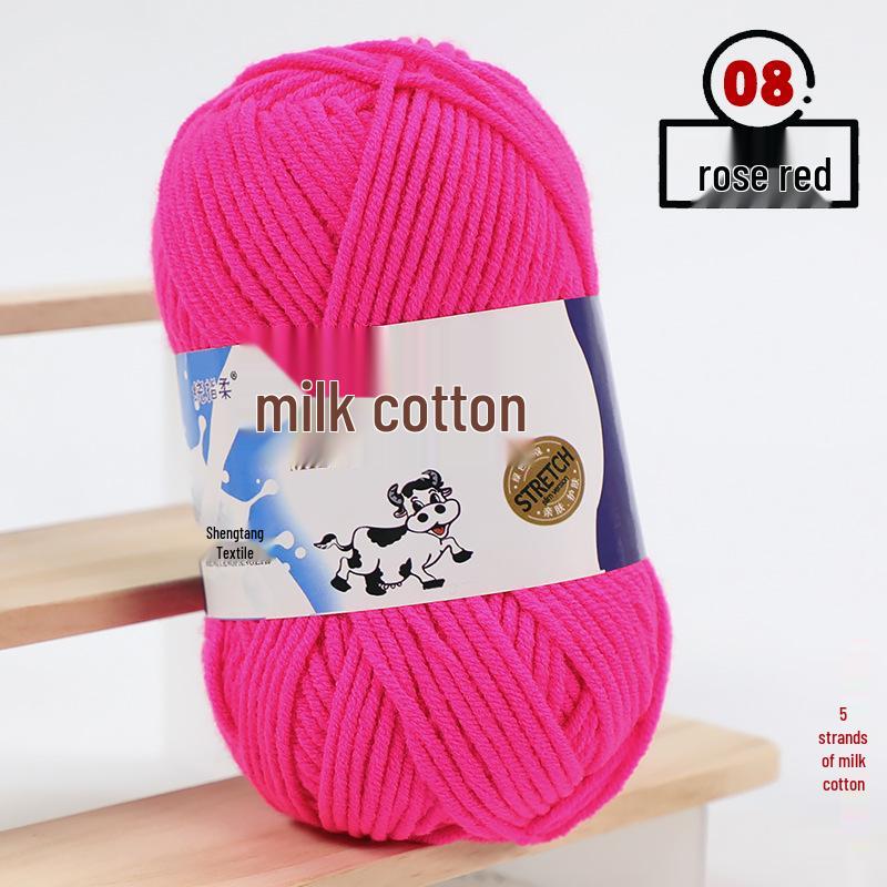 Filato di Cotone Lattiginoso a 5 Fili per Maglia & Uncinetto - Kit Fai da Te per Sciarpa, Coperta Lavorate a Mano di Spessore Medio