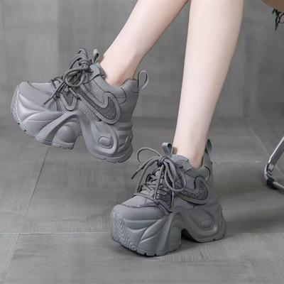 Dad Shoes Women's 2025 Autumn/Winter New Fashionable Thick Soled Interior Height Increasing Plush Versatile Casual Sports Shoes