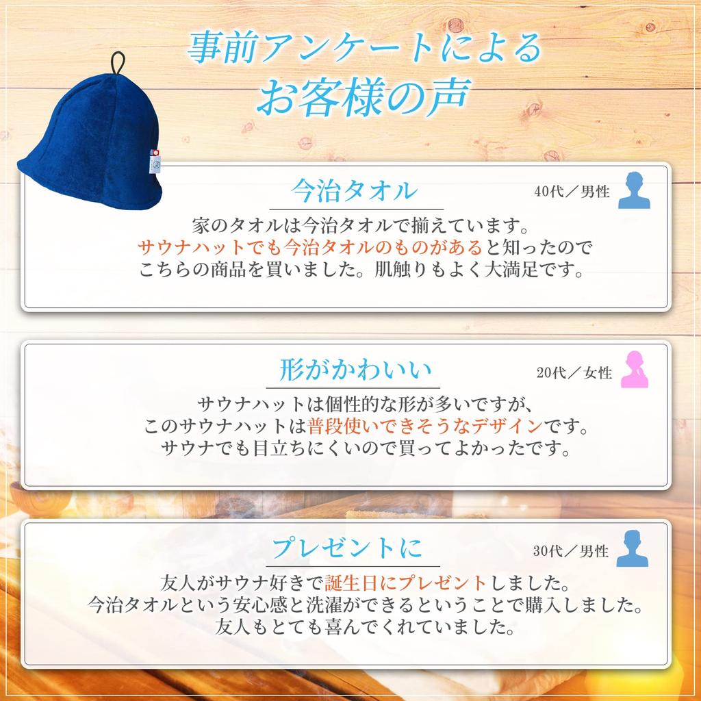 Imabari Towel Washable Sauna Cap, Towel Fabric, Tulip Design, Made in Japan (Navy)