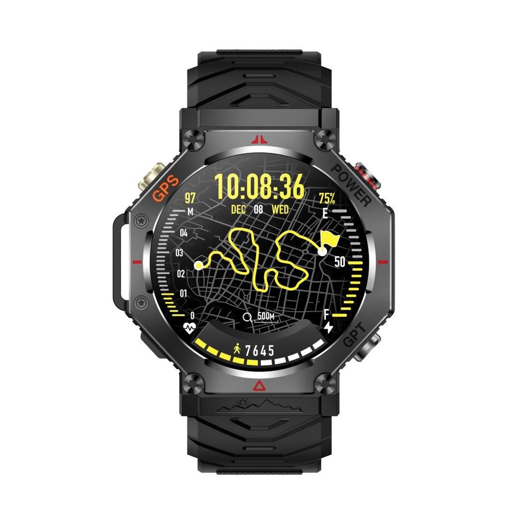 Rainbuvvy KC91 GPS Smart Bracelet 1.39inch TFT 360x360 BLE5.3 GPT 3ATM Waterdicht 530mAh Bluetooth Bellen Zaklamp Android Smartwatch