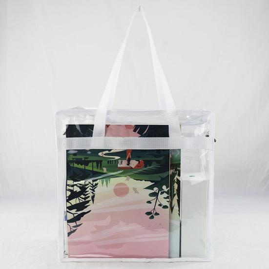 Women Handbag Large Capacity Waterproof Transparent Shopping Portable Travel Clear Shoulder Crossbody Bag Daily Life