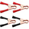 4 Pcs Insulated Alligator Clips, 50A Heavy Duty Alligator Clamps Black Red Boot Metal Spring Loaded Truck Car Battery Electric Test Clips for Car