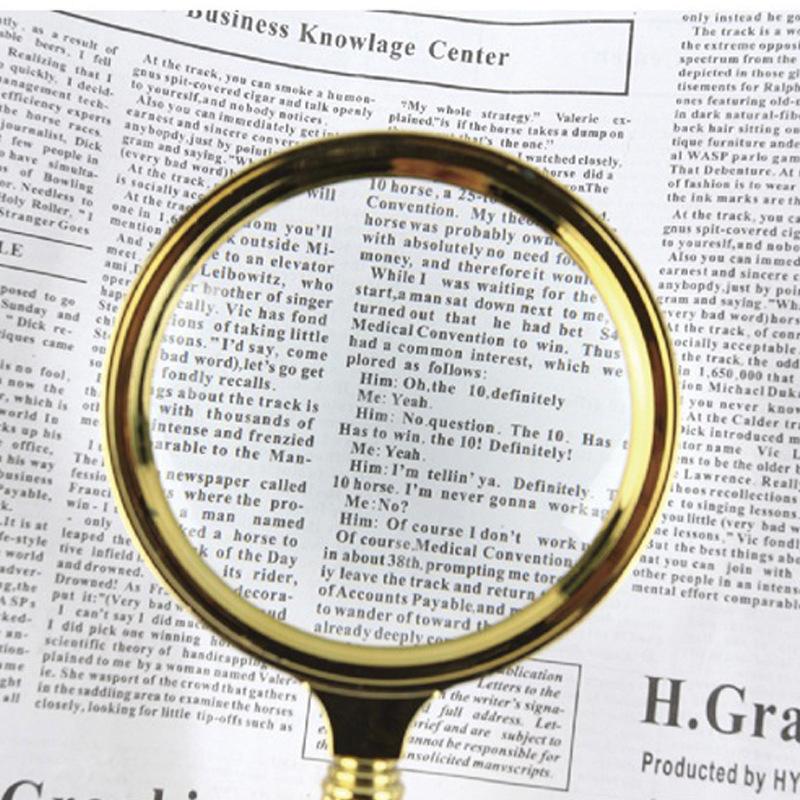 10X Magnifier Glass Lens Handheld Flower Handle with Keychain Magnifying Glass for for Antique Jewelry Newspaper Book Reading