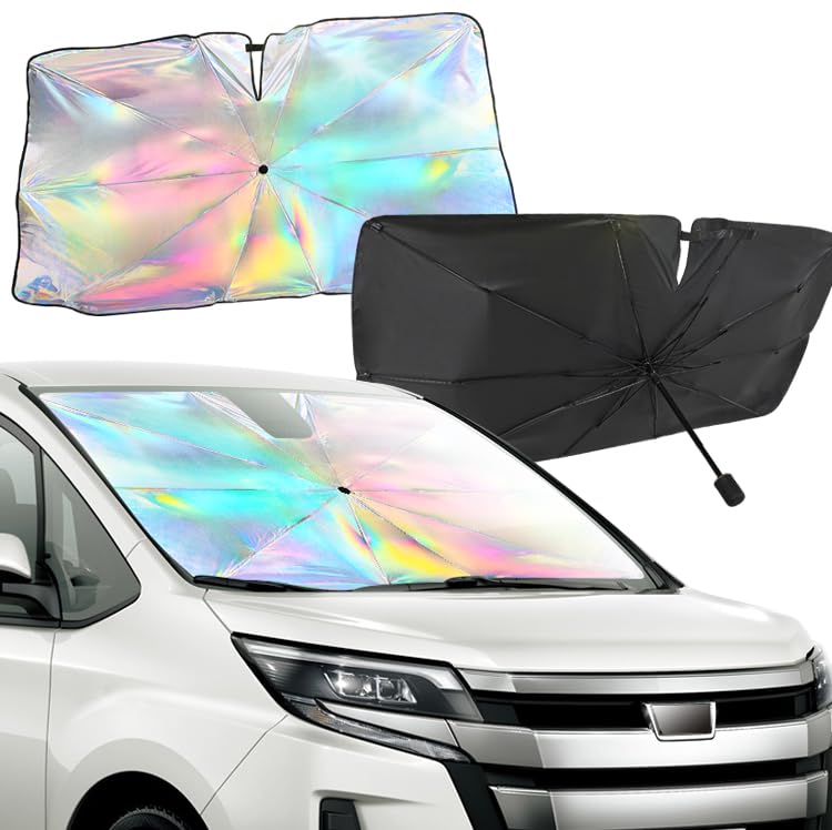 

atmys Зонт Радужный цвет Зонт от солнца Тип зонта Солнцезащитный козырек Тип зонта Автомобильный передний солнцезащитный козырек General products чёрный