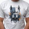 Pitbull Kinder Jungen T-Shirt Hundeshirt Weihnachtsgeschenk Pitbull Kunst Oberteil S Kinder Babygrößen