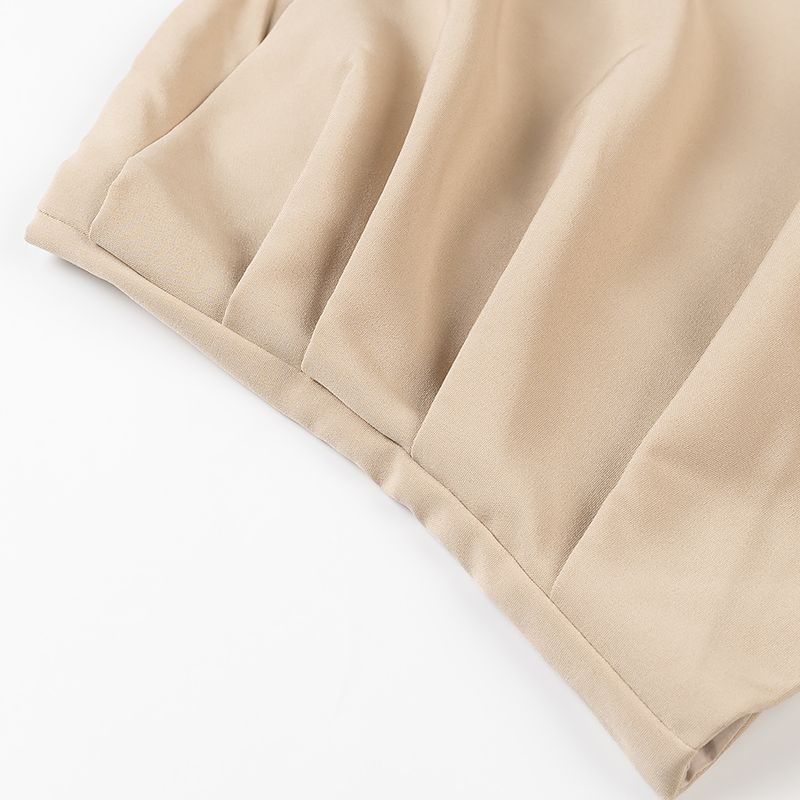 Kaslead New Women Clothes Western Style Fashion Simple Straight Collar Wrap-around Short Jacket Pants Set