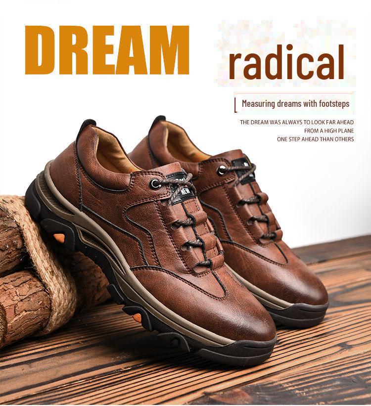 Men's Lightweight Outdoor Leather Hiking Shoes