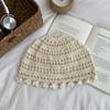 Japanese Retro Hollow Knitted Headgear Spring And Summer Female Ethnic Group Wind West Sichuan Travel Photo Flower Fringed Pullover Hat