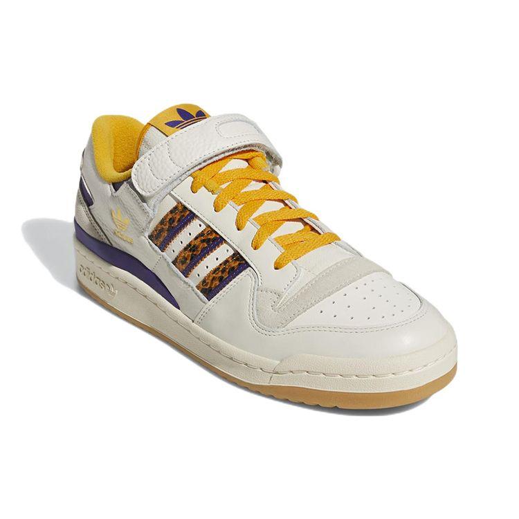 Adidas Forum 84 Low Lakers Snakeskin Men Sneakers Cream Off-White Collegiate-Gold GW2007