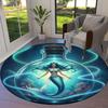 Mythicalcreaturesbottle Round Area Rug,Carpet Rug for Living Room Bedroom Sofa Playroom Decor,Non slip Floor Mat