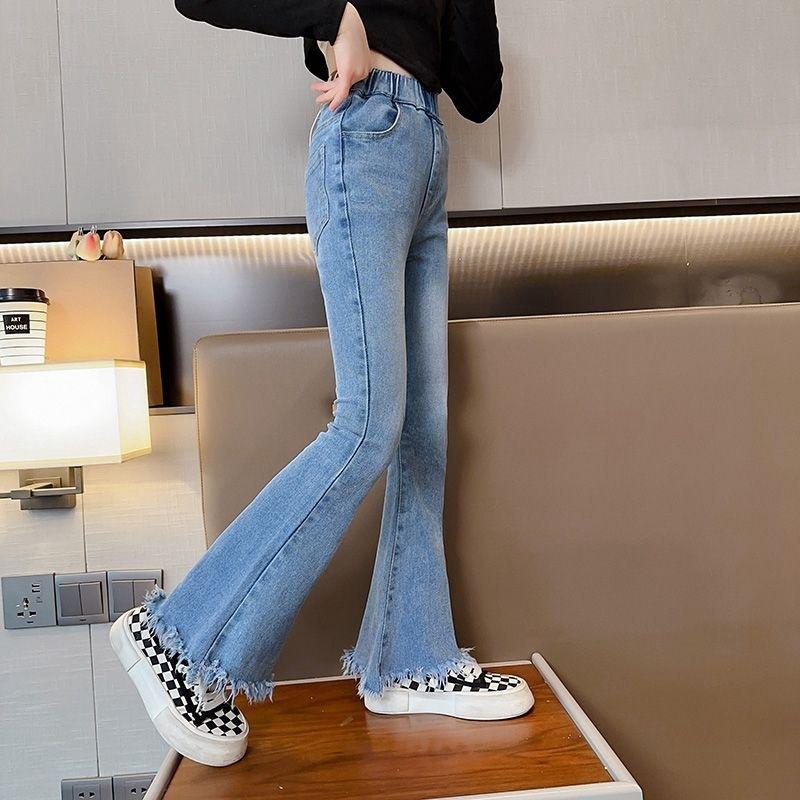 Dívčí Kalhoty, Jaro a Podzim, Velké dívky, Sebekultivace, Western Styl, Módní Dětské Džínové kalhoty