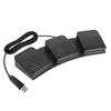 USB Programmable Shortcut Keyboard Foot Switch Device for Video Windows Mac Compatible [Silent, Front-Fold] 3-Key 3-Piece Left-Hand DTM, Editing,