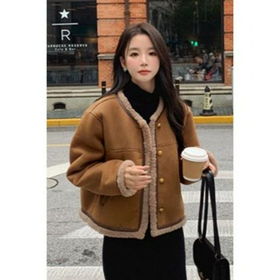 Women's Lambswool Hooded Sweatshirt - Winter 2025 Style, Plus Velvet, Thickened, Loose Cardigan, Trendy and Warm Outerwear for Students.