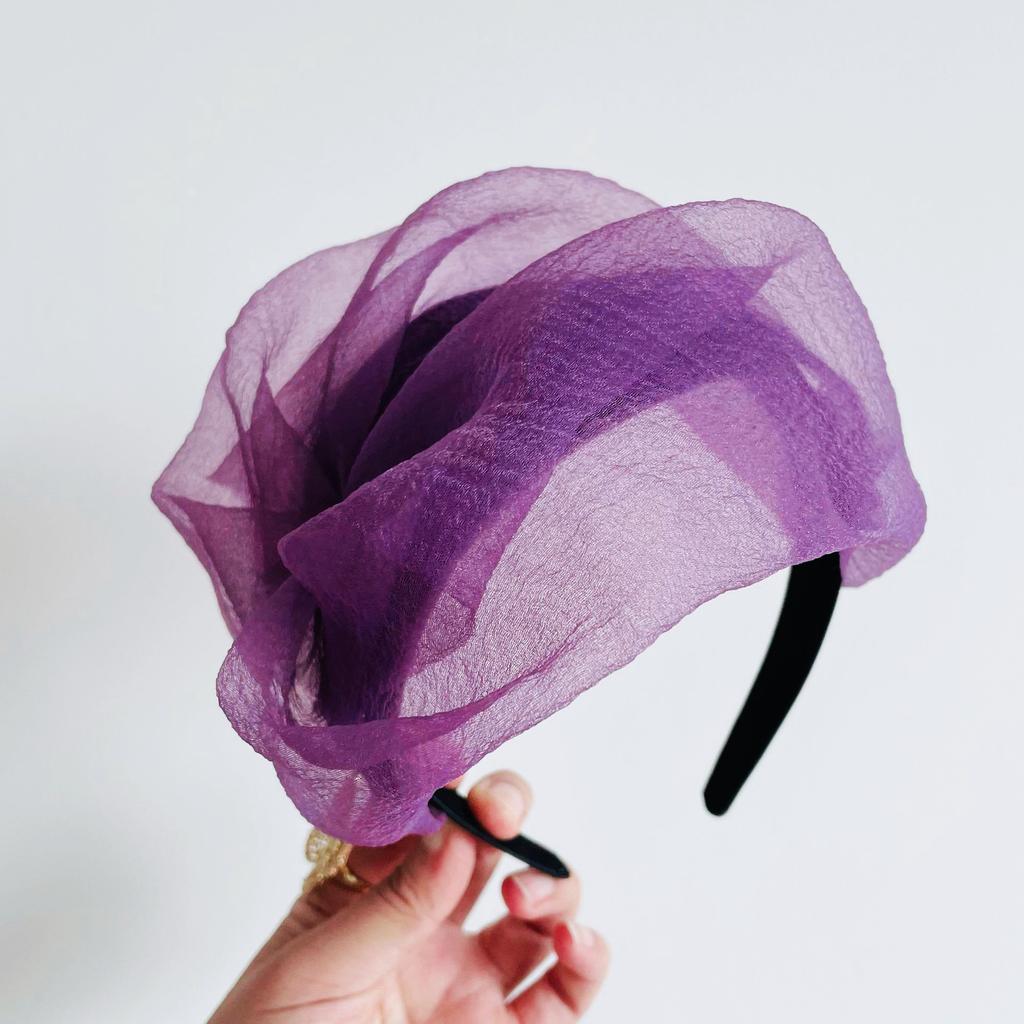 Mode Damen Feder Netz Garne Hut Hochzeitsaccessoires Netz Schleier Kopfschmuck Kappen Haarband Stirnband
