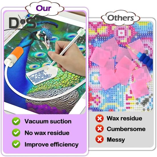 Вакуумна ручка для алмазної мозаїки Електричний інструмент для викладання алмазів Без воску Живлення від USB Вакуумна ручка для алмазної мозаїки для DIY алмазного мистецтва