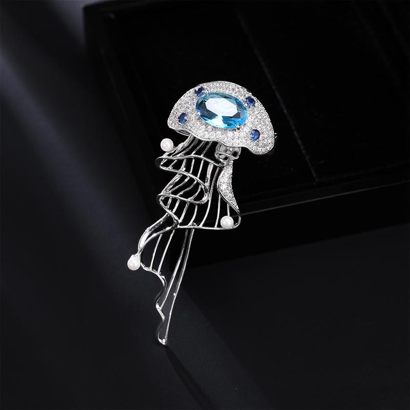 

Изящная брошь в виде медузы, изысканное осенне-зимнее пальто из циркона, женский дизайн корсажа, милая модная булавка