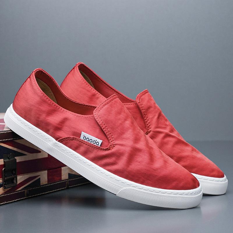 Summer canvas shoes men's one-pedal lazy shoes British loafers driving soft-soled old Beijing breathable casual cloth shoes