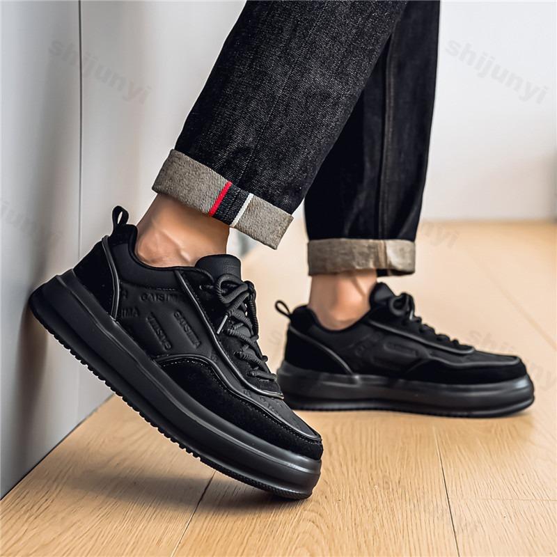 Fashion Men's Retro Versatile Low Top Thick Sole Casual Shoes 2025 Autumn New Fashion Trend Comfortable Non Slip Lace Up Chunky sneakers
