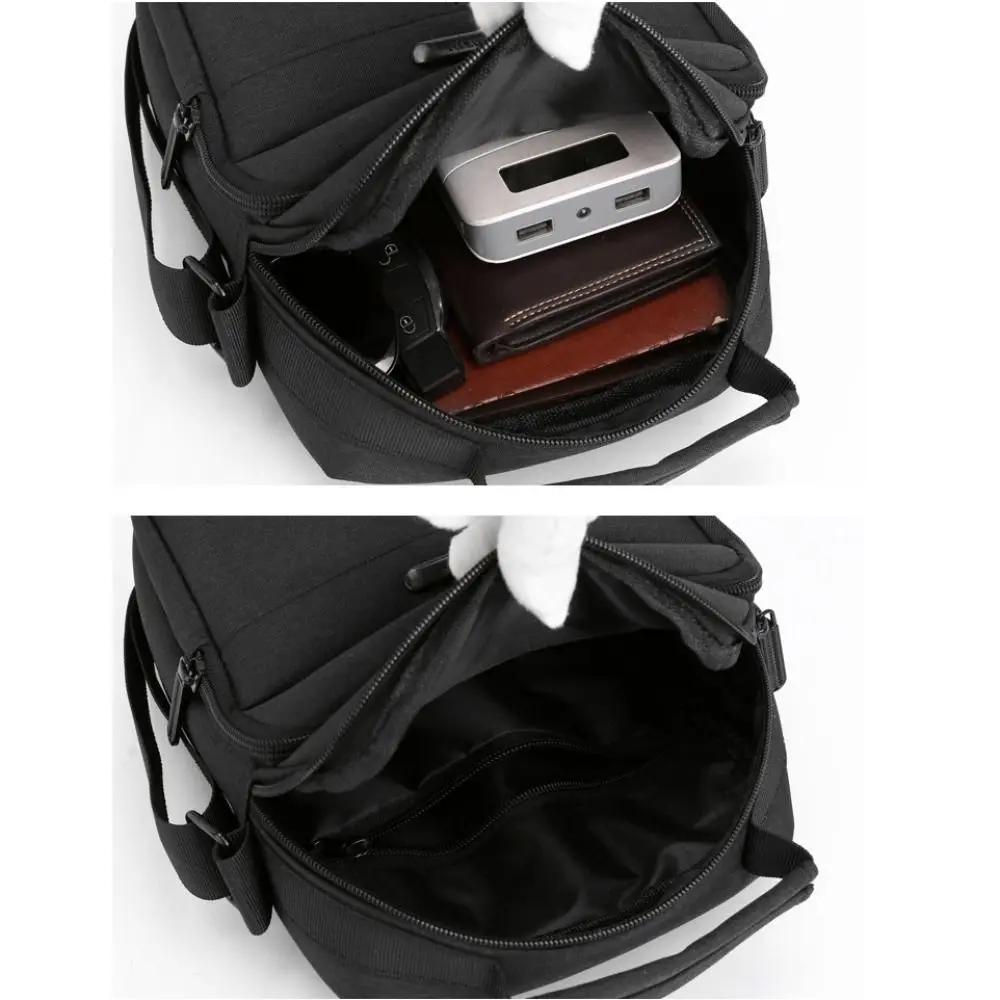 Casual Oxford Cloth Men's Crossbody Bag Multi-layer Large Capacity Business Shoulder Bag Waterproof Zipper Messenger Bag