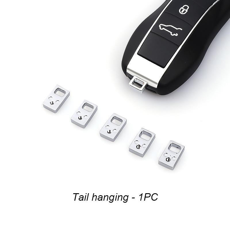 AABKQ1 For Porsche Cayenne Macan Panamera 911 718 Key Repair Kit Metal Frame Button Cover Tail Hanging Keychain Replacement Parts Set