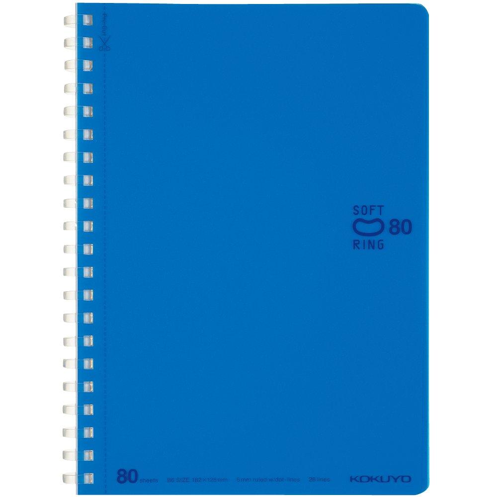 

KOKUYO Note Soft Ring Dotted Ruled B Ruled 80 Sheets B6 Blue Su-SV348BT-B