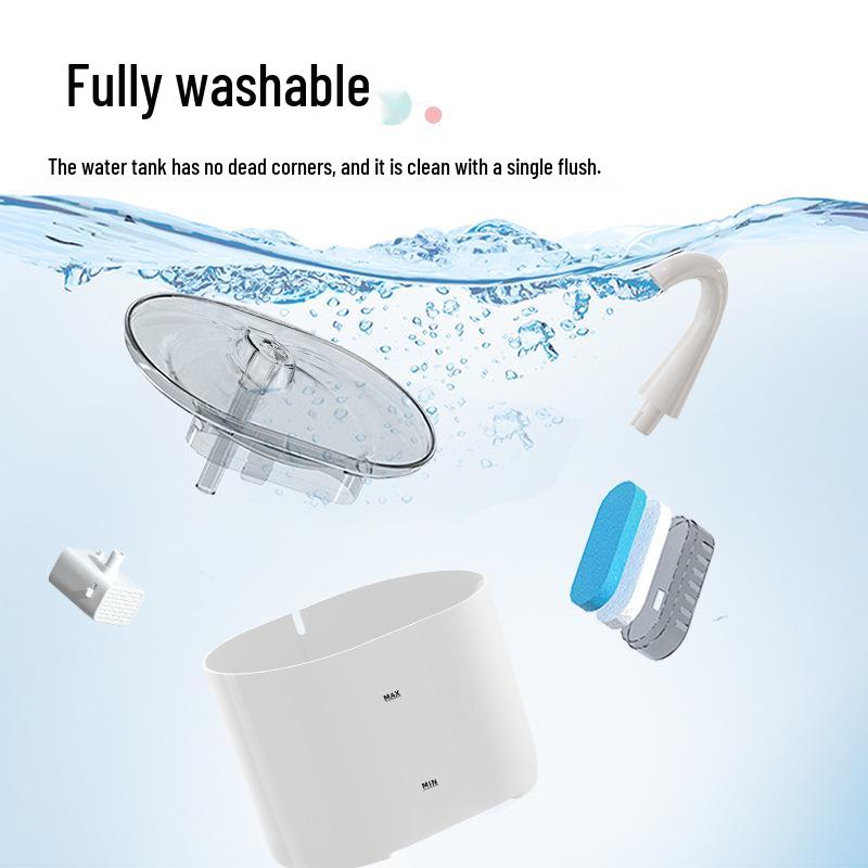 Silent Wireless Cat Water Fountain with Live Circulation and Filter