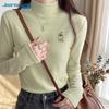 Jeanswest Women's Fleece-Lined Half-Mock Neck Long-Sleeve Thermal Top