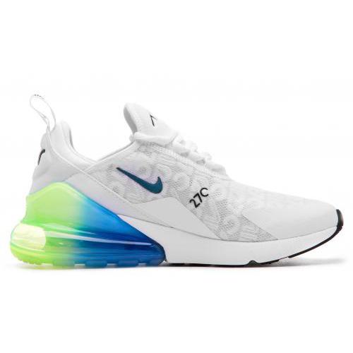 New Nike Air Max 270 White Lime Blast Photo Blue AQ9164-100